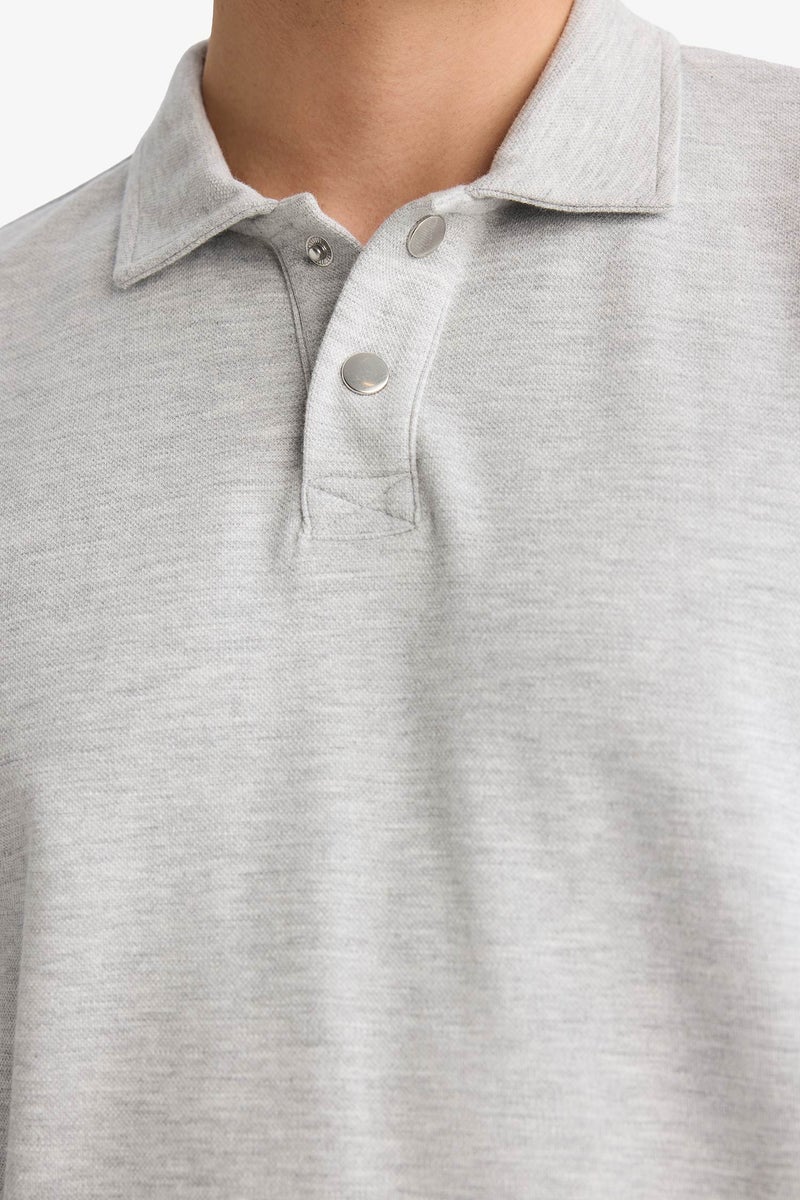 DeFacto Grey Man Sweatshirt Casual - Image 4